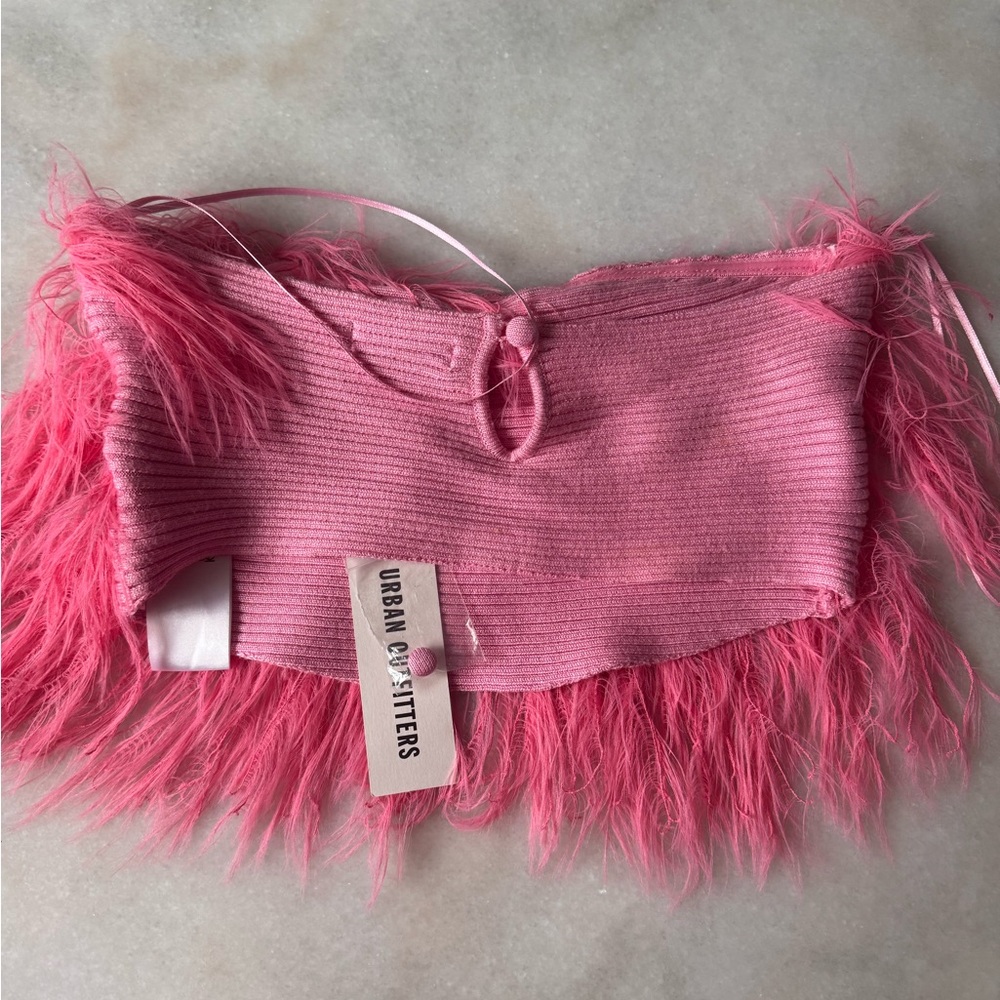 Urban Outfitters Pink Feathered bandeau - Picture 4 of 4